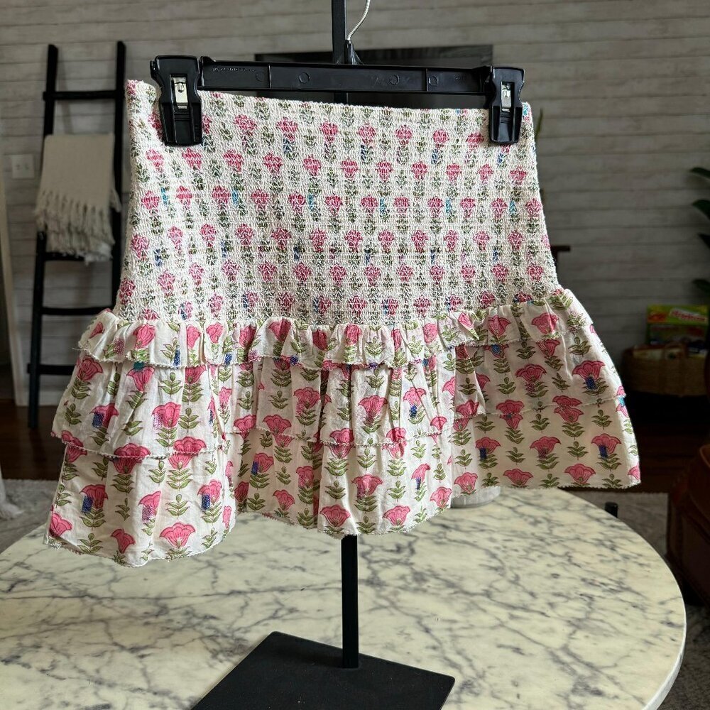 Saylor Cherry Blossom Loose Fitting Tight Waist Band Mini Skirt Size XS